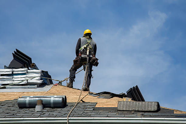Professional Roof Replacement technician working in Mount Holly, VT